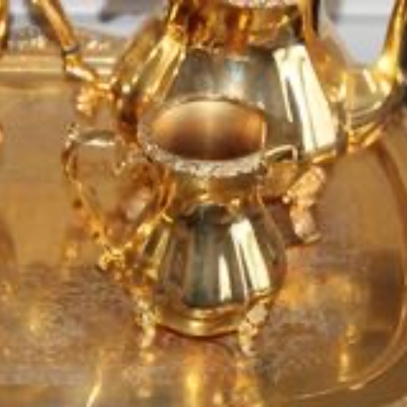 24K Gold Plated Coffee/Tea Service Vintage Rare - Picture 3 of 7